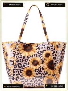 Large PVC Tote Bag Women Kraft Paper Travel Beach Jelly Purse 23L Foldable
